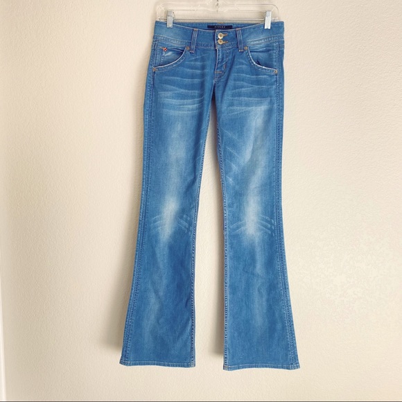 HUDSON Jeans Signature Flap Pocket Bootcut Jeans Denim Size 26 Boho Beachy - Picture 2 of 14